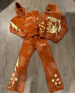 Conjunto de Sudadera con Capucha y Pantalones Cortos de Dos Piezas con Cierre, Lavado al Sol, de Alta Calidad, Traje Deportivo con Lavado Ácido, Fabricantes de Ropa Personalizada - Product Image 6