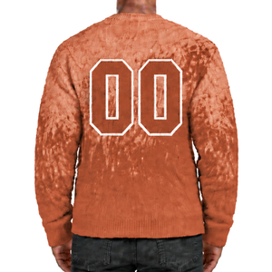 Pull en maille dégradé marron châtain et blanc pour homme, col rond, manches longues, personnalisé, style streetwear décontracté, mode hiver - Product Image 2
