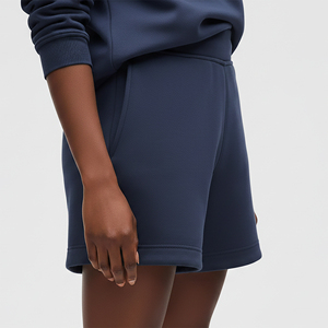 Nouveaux shorts décontractés pour femmes, coupe classique, avec boutons, taille élastique, 100% coton, respirants, style vintage, prix bas, OEM - Product Image 2