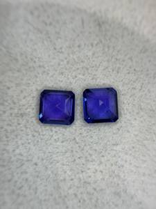 แทนซาไนต์ธรรมชาติ เกรด AA+ ขนาด 7 มม. ทรง Asscher Cut น้ำหนัก 3.73 กะรัต คู่ พลอยหลวม เจียระไนหลากเหลี่ยม เปลี่ยนสีได้ เหมาะสำหรับทำเครื่องประดับ/นักสะสม - Product Image 2