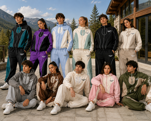 Wholesale Custom Windbreaker Sweat Suit Streetwear Patchwork Hoodies and Sweatpants Set Nylon Tracksuit <b>Zip</b> <b>up</b> <b>Jacket</b> - Product Image 3