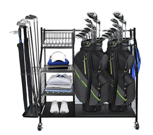 Estante de exhibición de bolsas de golf de metal estilo moderno, soporte de almacenamiento de equipos para clubes transfronterizo, diseño elegante - Product Image 3