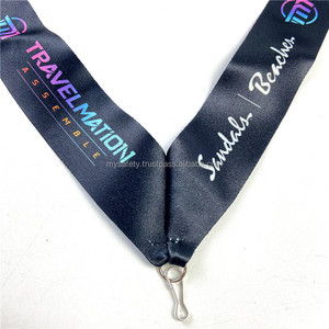 Lanières de médailles de course personnalisées en polyester réglables, 38 mm ou 55 mm, faible MOQ, promotionnelles, sangles de cou personnalisées pour le personnel - Product Image 3