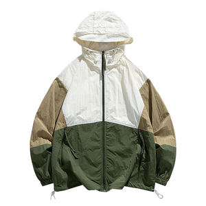 Wholesale Unisex Nylon Windbreaker <b>Jacket</b> Custom Lightweight Breathable Plus Size Zipper Closure <b>Waterproof</b> Elastic Cuffs Colour - Product Image 1