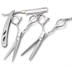 Tijeras de Peluquería Profesionales de Acero Inoxidable con Cuchilla Afilada para Adelgazar el Cabello, Kit de Herramientas de Salón en Venta - Product Image 4