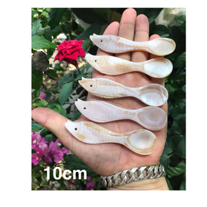 Cuillère en coquillage vietnamien faite à la main, cuillère à dessert en nacre, cadeau décoratif et vaisselle de table - Product Image 6