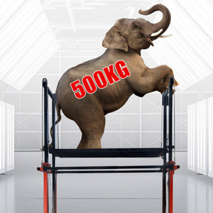 <span class=keywords><strong>Échafaudage</strong></span> mobile pliable en aluminium de 4 m et 6 m, plateforme élévatrice pour entrepôt, atelier et hôtel - Product Image 2