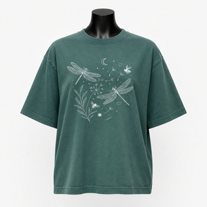 T-shirt en coton surdimensionné pour femmes, col rond, manches courtes, motif imprimé, coupe ample, style décontracté printemps-été, T-shirt de haute qualité - Product Image 1