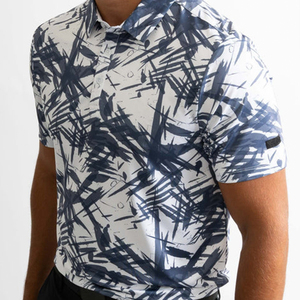 Polo de Golf de Poliéster y Spandex de Alto Rendimiento para Hombre, Personalizado al por Mayor, con Estampado Floral - Product Image 4