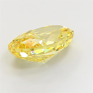 Diamant de laboratoire CVD certifié, taille ovale, jaune intense et vibrant, pierre précieuse lâche, chef-d'œuvre de joaillerie de créateur haut de gamme - Product Image 2