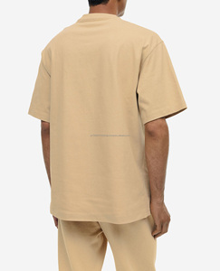 T-shirts à col rond pour hommes imprimés sur mesure 100% coton tricoté tissu propre logo chemises - Product Image 3