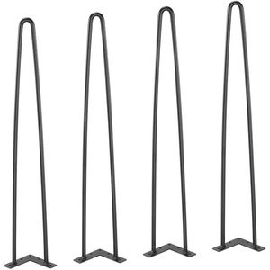 28 \ "metallo nero gambe pesanti 500lbs capacità di carico robusto comodino moderno tavolino scrivania 4 pz gomma - Product Image 1