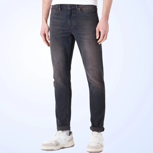 Nouveau OEM ODM Meilleur Jean en denim délavé et déchiré pour homme, tricoté droit, style streetwear décontracté, personnalisable, avec motifs diamants, hiver 100% - Product Image 2