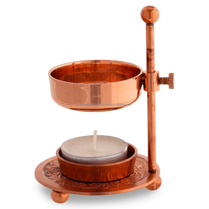 Quemador de Resina Ajustable de Latón con Acabado de Cobre OEM Personalizado, Quemador de Velas Tealight de Metal con Tornillo, Incensario de Bakhoor, Venta al por Mayor de Fábrica - Product Image 4