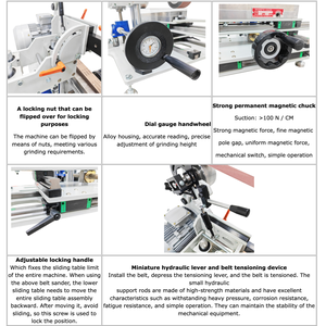 Sistema de Pulido Magnético Plano Todo en Uno para Fabricación de Cuchillos CNC, con Bandeja de Lijado de 1200x50mm, Motor de 2.2kW, Marca High <span class=keywords><strong>JZ</strong></span>, 220/380V - Product Image 4