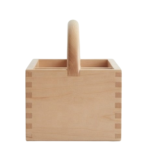 Cesta de Madera para Almacenamiento en la Cocina, Cesta Decorativa de Madera Marrón para el Hogar - Product Image 3