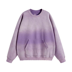 Sweat à capuche d'hiver 100% Coton, délavé à l'acide, couleur unie, style urbain, haute qualité, respirant, écologique, 380 GSM, effet vintage délavé à la pierre - Product Image 6