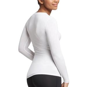 Haut de sport pour femme à manches longues, imprimé, tricoté, anti-transpiration, ajusté, en Spandex, pour la course et la gym, Fournisseur en gros - Product Image 2