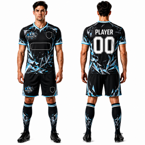 เสื้อฟุตบอลคุณภาพพรีเมียม แขนสั้น ระบายอากาศได้ดี ชุดฟุตบอลแบบซับลิเมชั่น สำหรับผู้ชาย - Product Image 1