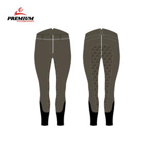 Pantalones de montar ajustados de cintura alta para mujer con logo personalizado, jodhpurs ecuestres, camisa western para equitación - Product Image 2