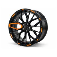 Jantes forgées 6061-T6 à 20 rayons en Y, finition noir brillant, concaves profondes, 18-22 pouces, 5x112 5x120 5x130 pour BMW Audi Mercedes-Benz