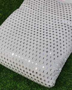 Luxury Sequin Embroidery Lace Fabric Floral Beaded Mesh Fabric African Wedding Party Dress Material - Product Image 3