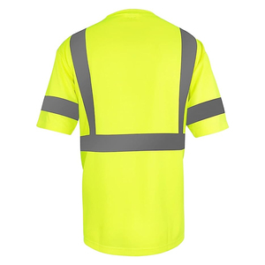 เสื้อยืดสีเหลืองส้ม ผ้าตาข่ายพีวีซี โลโก้สีต่างๆ  ขั้นต่ำในการสั่งซื้อ  เสื้อยืดแบบมองเห็นได้ชัดเจน  เสื้อผ้าทำงานแบบมองเห็นได้ชัดเจน ราคาขายส่ง - Product Image 2