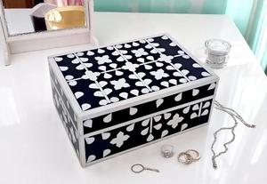 Caja de Joyería Decorativa Hecha a Mano con Diseño Marroquí de Flor de Amor con Incrustaciones de Hueso Ecológica, Decoración para Mesa del Hogar, Año Nuevo - Product Image 2