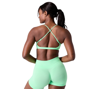 Sujetador Deportivo Sin Costuras con Espalda Abierta y Tirantes para Mujer, Alta Elasticidad, para Yoga, Fitness, Gimnasio, Entrenamiento, Ropa Deportiva, OEM Personalizado - Product Image 4