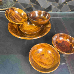 Natural Wooden <b>Bowl</b> <b>Set</b> Unique Handmade Carved <b>Bowls</b> for Kitchen Dining top quality Serving Salad <b>Soup</b> Snacks at Home - Product Image 1