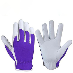 Guantes de Trabajo Industriales de Moda al por Mayor, Guantes de Seguridad de Cuero Blanco Transpirables y Duraderos - Product Image 1