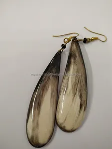Pendientes de cuerno de búfalo de la mejor calidad, diseño moderno, joyería artesanal de cuerno hecha a mano para mujeres, regalos de boda - Product Image 4