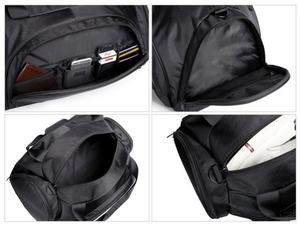 Premium Matte <b>Black</b> Sport Duffle Bag Large Capacity Waterproof Training <b>Holdall</b> with Padded Handle - Product Image 4
