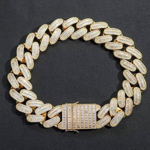 Luxury 925 Silver Chain Link Bracelet Baguette Cut Diamond Channel Setting Geometric Unisex Everyday Wear - Product Image 3
