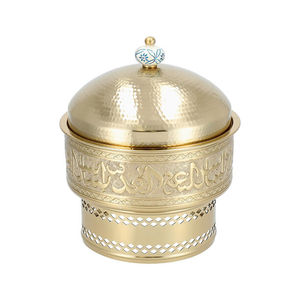 Royal Gold Arabic Calligraphy Stainless Steel Buffet Chafing Dish Hammered Dome Lid <b>Ceramic</b> <b>Knob</b> 20cm Diameter for Hotel - Product Image 4