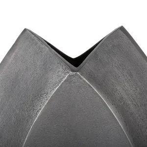Contemporary Metal Tabletop <b>Vase</b> <b>Gold</b> and Gray Handmade Decorative Flower <b>Vase</b> for Interior Design - Product Image 5