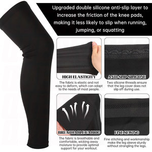 Manga de Soporte para Rodilla Antideslizante y Transpirable para Hombres y Mujeres, Forro Protector para Rodilleras Deportivas - Product Image 5