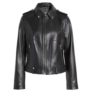 High Quality Stylish Women's Genuine Leather <b>Jacket</b> Slim Fit Design Wholesale Women Leather <b>Jacket</b> For Outdoor Fashion Wear - Product Image 2