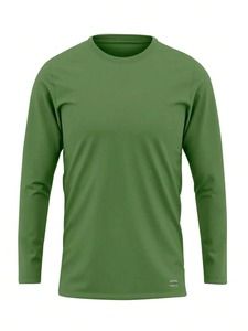 T-shirts d'été légers à manches longues pour hommes, personnalisables, en maille respirante, vente en gros, OEM, usine de sport, B2B - Product Image 2