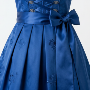 Elegante Vestido Dirndl para Mujer, Tela Estampada Personalizada, Bordado Alemán, Largo hasta la Rodilla, Sin Mangas, Ajuste Cómodo - Product Image 6