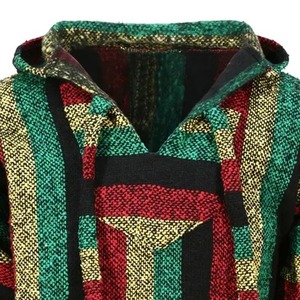 Sweat-shirt poncho surdimensionné personnalisé avec motif lettres, en polyester/coton, pour homme, collection printemps - Product Image 3