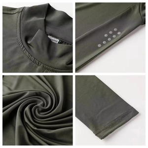 เสื้อรัดกล้ามเนื้อแขนยาวสำหรับผู้ชาย ขายส่ง แห้งเร็ว สกรีนโลโก้ได้ เหมาะสำหรับออกกำลังกาย วิ่ง และฝึกซ้อม - Product Image 4