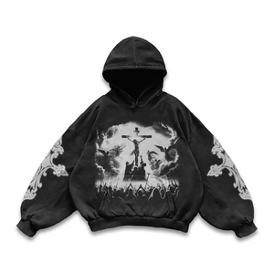 Wholesale Relaxed Hoodie Oversized Hoodie Fleece Hoodie for Winter Streetwear Bulk Apparel Supplier Factory - Product Image 4