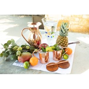 Ensemble de tasses en cuivre 400 ml, écologiques, en cuivre pur, avec poignée et bouchon à paille, haute qualité, pour bière, vin, cocktails Moscow Mule - Product Image 4