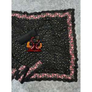 Designer Women's Saree with <b>Sequins</b> and Multi-Embroidery Work - Product Image 4