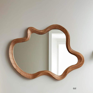 Exclusive Handmade Eco-Friendly Durable Wooden Wall Mirror Modern Artisan Luxury Irregular Shape 5.0mm Thick for Home Hotel - Product Image 3
