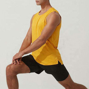Custom Color Men Spandex Polyester Muscle Sports Gym Quick Dry Tank <b>Tops</b> Sleeveless Gym Singlet <b>Tops</b> - Product Image 6
