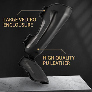 Protège-tibias de boxe en cuir respirant pour adultes, durables, personnalisables, confortables et de haute qualité - Product Image 4