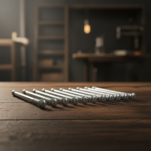 Tornillos para Madera PDC de Doble Rosca Métrica/Pulgada, Diámetro M6-M12, Cabeza Ranurada, Rosca Parcial, Clase 4.8 6.8, Acero al Carbono Zincado DIN - Product Image 1