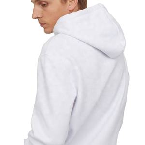 2021 Unisex hombres 100% algodón logotipo personalizado bordado de talla grande Sudadera con capucha de gran tamaño forro en blanco sólido Sudadera de punto - Product Image 2